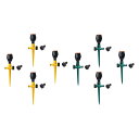 4x回転庭のスプリンクラー水噴霧器パークガーデン灌漑パティオ用の多機能芝生のスプリンクラーを簡単に取り付ける