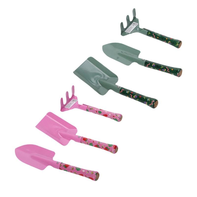 ミニガーデンツールセット 3点 ガーデニングハンドツール 移植アクセサリー シャベルと熊手付き 温室用