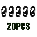 使用する7mm / 0.28インバンジーロープ用の20個のバンジーショックコードナップフック