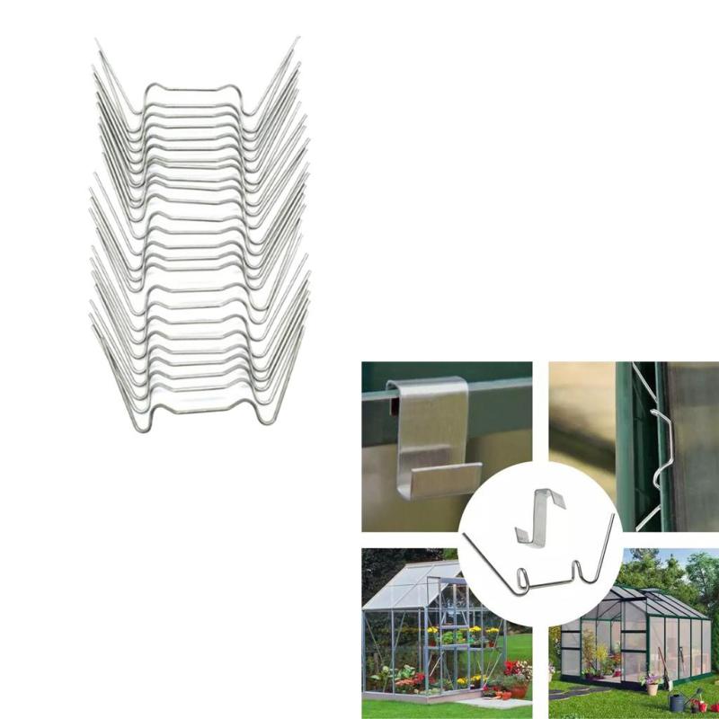 25 個 W 形状ワイヤー グレージング ガラス クリップ ステンレス アルミニウム温室用