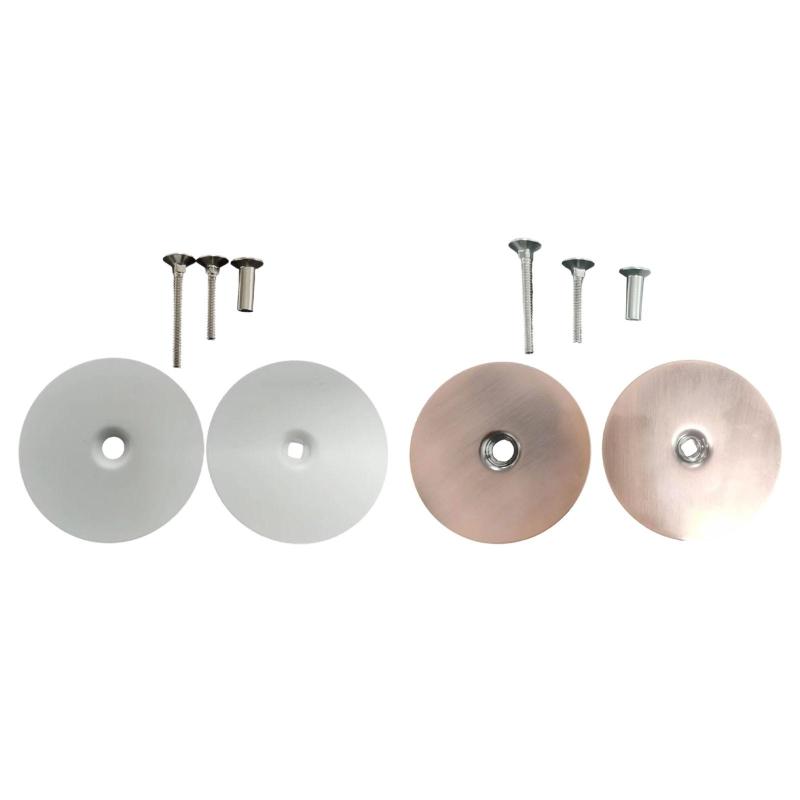 ネジ付きドア.ホームセキュリティパーツ用 6.7cmノブ穴カバープレート.住宅商業ホテル用丸型ドア穴フィ..