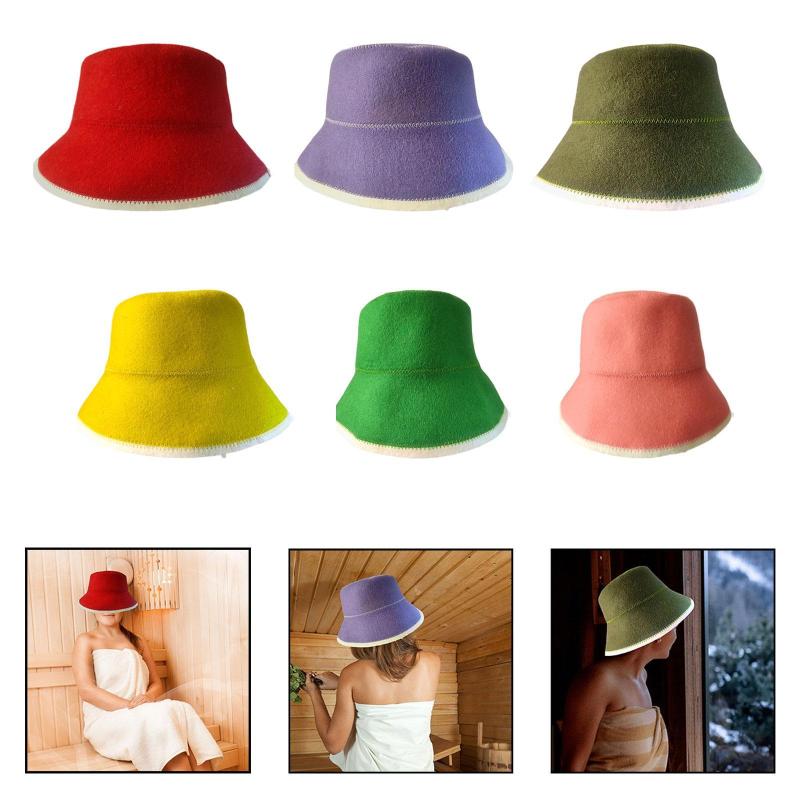 サウナハット サウナキャップ 耐熱ヘッドギア フィッシュマンキャップ 屋内ロシア風呂帽子アクセサリー メンズ レディース SPA スチームルーム シャワー