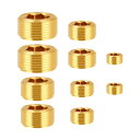 10x 真鍮 NPT プラグ詰め合わせキット パイププラグソケットセット 漏れ防止用六角ソケットプラグ