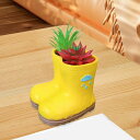 レインブーツの置物 植木鉢 デスクトップ飾り 樹脂製 面白い植木鉢 デスク 寝室 テーブル 棚用 家の装飾