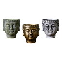 仏頭植木鉢プランター装飾彫刻植物コンテナ花瓶屋内屋外アパートレストランキッチン用