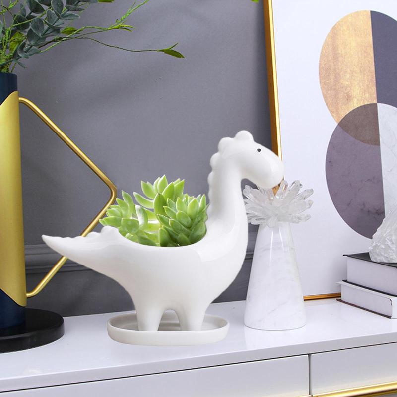 オフィスレストランのための磁器植木鉢多肉植物の装飾品漫画