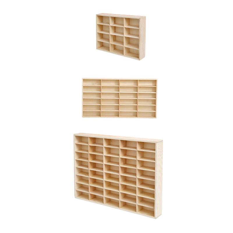 木製収納仕切りボックス 収納卓上ボックス オフィス用 小さな人形 小売用