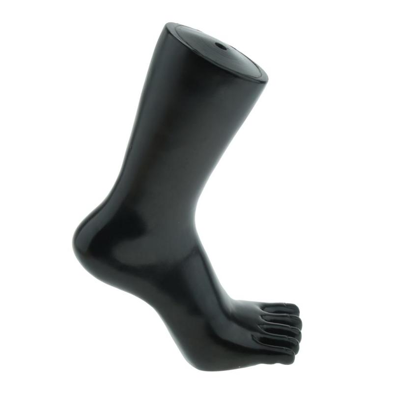 プラスチック足モデルマネキン足型靴下靴アンクレット表示黒右