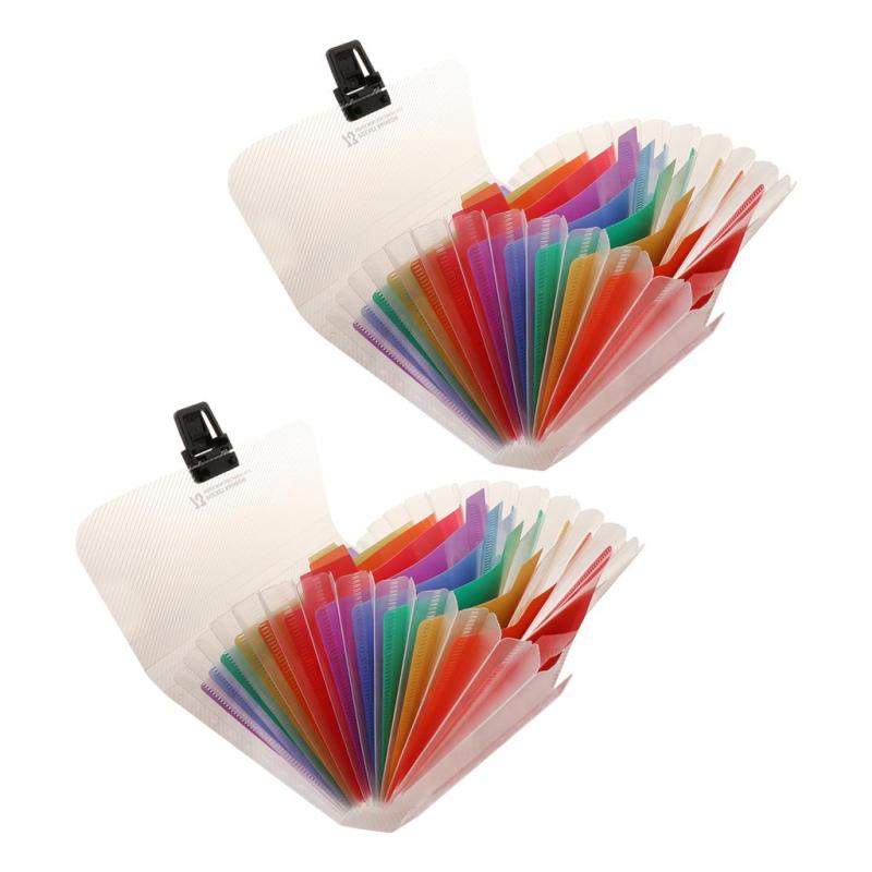 2ピース/個ポータブルA613-ファイルフォルダの拡張旅行オーガナイザー