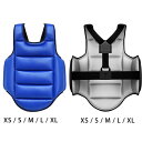 リバーシブル テコンドー プロテクター ベスト Mma リブ シールド アーマー プロテクター ボディ 空手ガード チェスト 大人 子供 スパーリング トレーニング ムエタイ