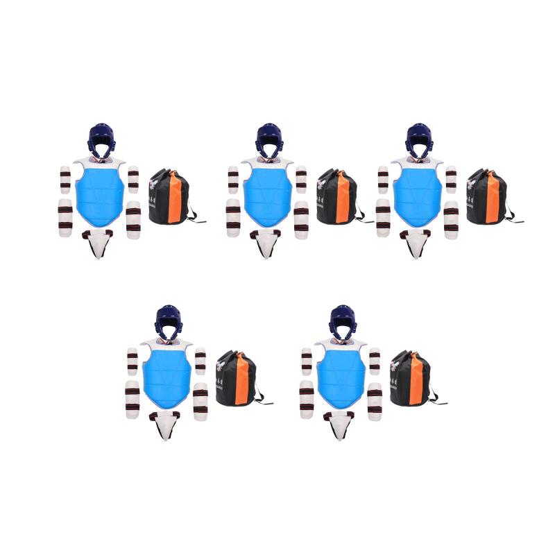 男性用テコンドー スパーリング ギア 装備キット ブルー チェスト プロテクター テコンドー ユニフォーム セット トーナメント用 多目的アクセサリー