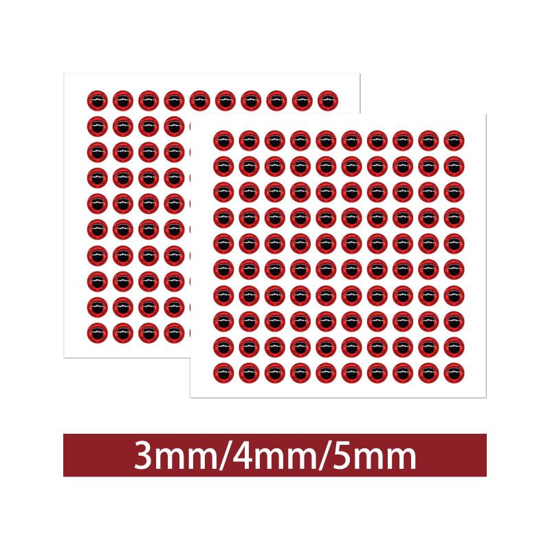 200 個 3D ルアー目ホログラフィックルアー目バイオニック釣りアクセサリー赤釣り結束ルアーポータブル..