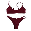 女性パッドプッシュアップビキニセット水着2ピース水着水着M