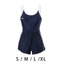 女性水着 スイムスーツ 内蔵ブラ水着 ショートパンツ付き スパゲッティストラップ 水着水着 温泉プール 夏用