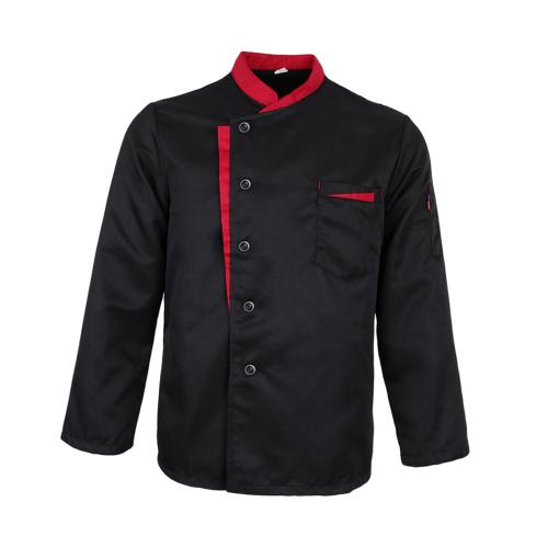 男女兼用 長袖コックコート 長袖コックシャツ 長袖シェフ制服 カフェ ホール 長袖 全5サイズ3色