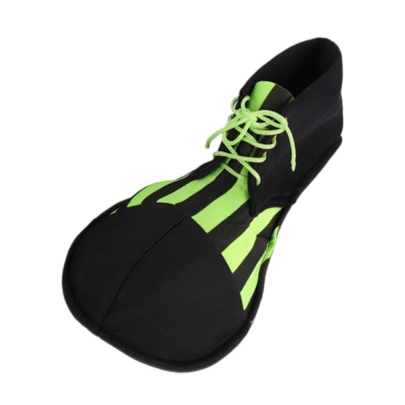 ハロウィンコスチューム ピエロシューズ ロールプレイ用 カーニバルパーティー用品 グリーン ブラック