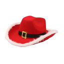 サンタクロースのカウガールハット.ステージパフォーマンス用のクリスマスのカウボーイハット.