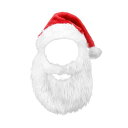 クリスマスサンタクロース ひげ帽子コスプレ パーティーステージショー写真小道具