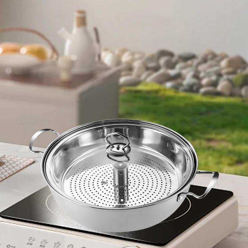 ステンレス製蒸し器.調理鍋.シーフード用蒸し器.タマレ用.調理.野菜.スープ用