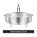 野菜蒸しバスケット ステンレス鋼蒸しバスケット ハンドル付き蒸し器インサート多機能貝類パスタチキン用
