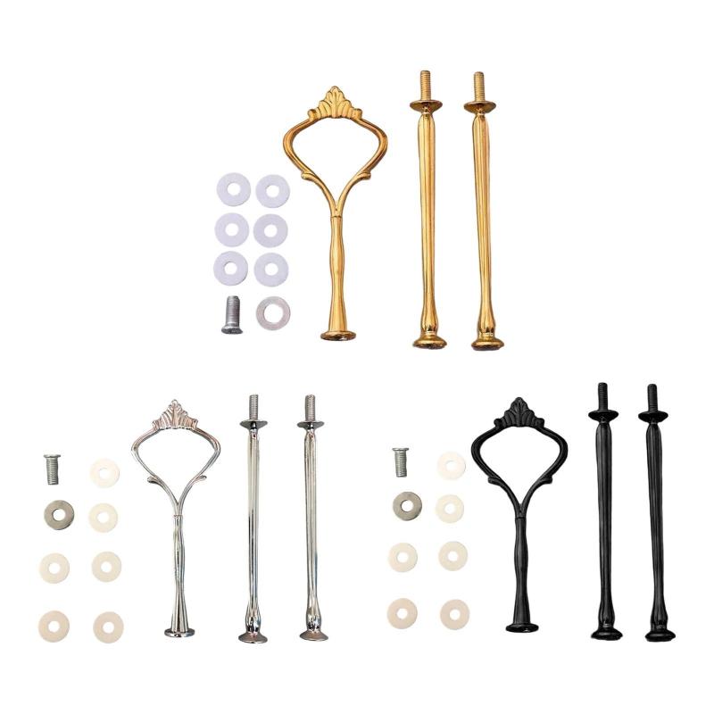 ケーキプレートスタンドハンドルフィッティングエレガントで頑丈な3段ケーキスタンドホルダーハードウェア卒業式ウェディングパーティー用