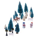 31 個 1:12 スケール ミニ クリスマス ハウス オーナメント.ガーデン ベンチ装飾.シミュレーション クリスマス ツリー モデル クラフト.パーティー デコレーション アクセサリー