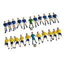 ミニチュアサッカー選手おもちゃフィギュア 22個 ミニサッカー選手 サンドテーブルオーナメント
