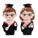 卒業フィギュア彫像樹脂の置物ギフト面白い家事ギフト小さな人々モデルケーキトッパー暖炉のパーティー屋内
