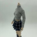 12インチフィギュア用長袖セーターとチェック柄スカート(スケール)