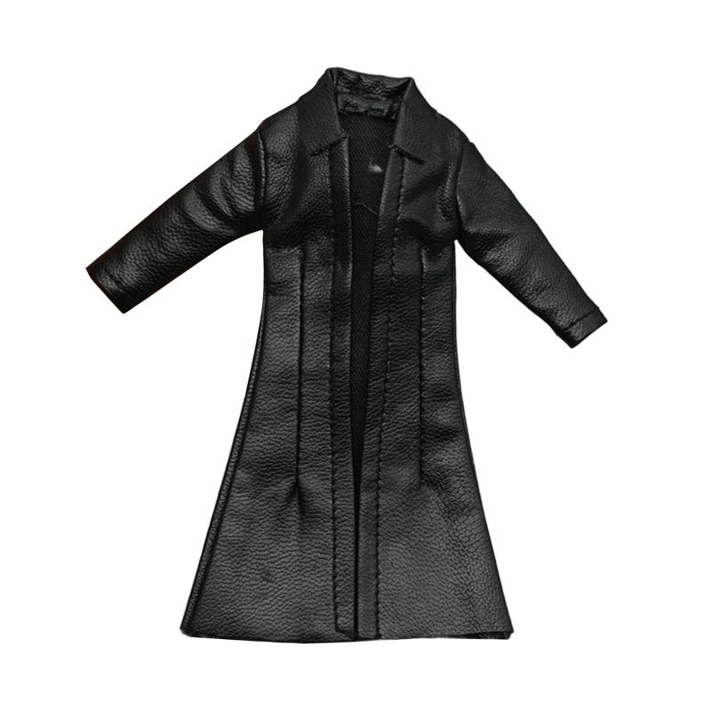 1:12 アクションフィギュア コート ドレスアップ PUレザー ファッション ハンドメイド コスチュームアクセサリー