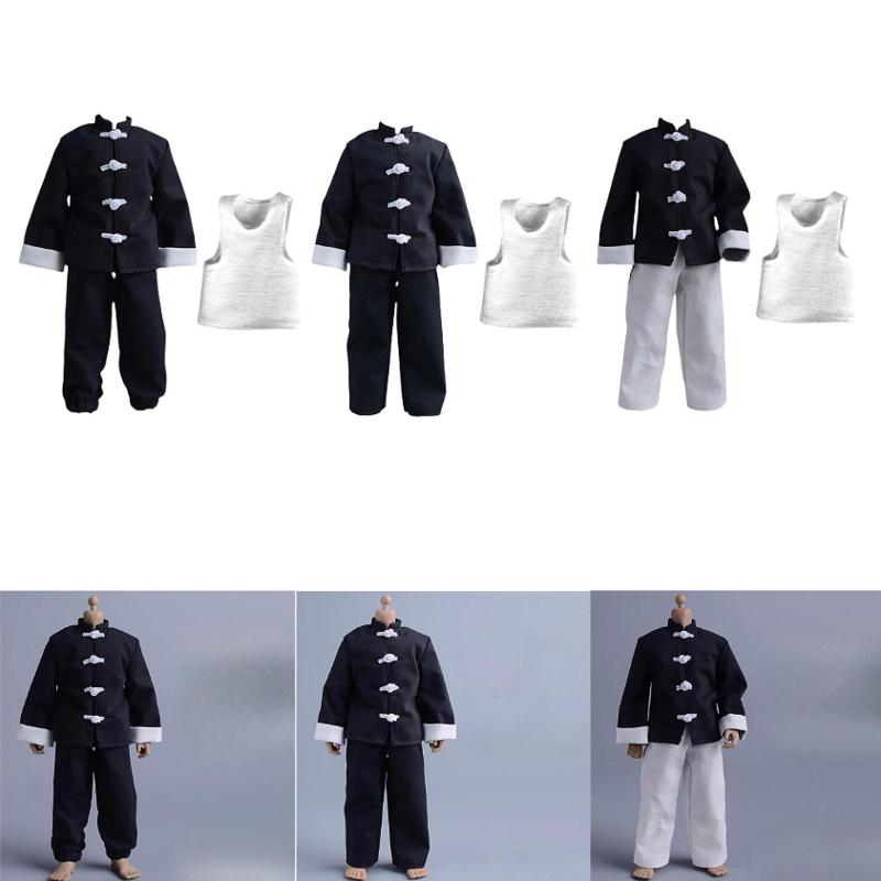 3ピースファッション1/12コートとパンツベスト.6インチの男性アクションフィギュア用の手作りの人形服.人形モデルACCS