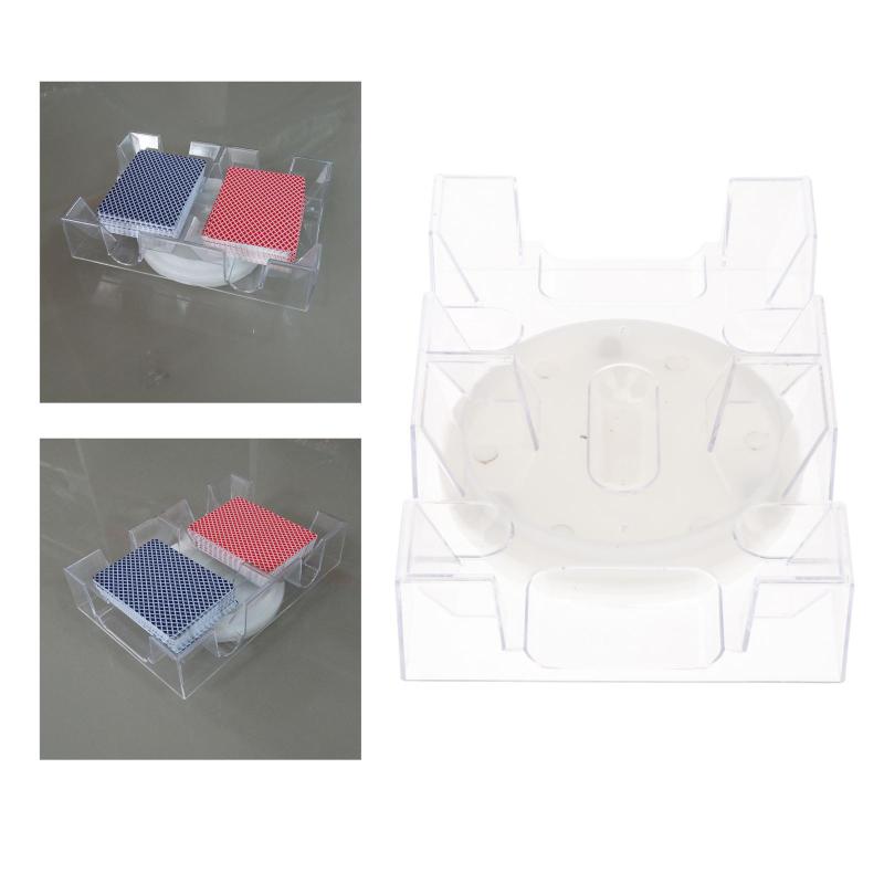 回転カナスタトランプトレイボードゲームトランプホルダーボックス2デッキ