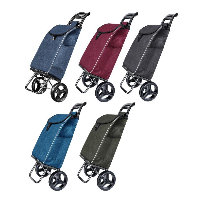 トロリーカート ハンドトラック 車輪付き 省スペース 日常必需品収納 ハンドカート 折りたたみ式ショッ..