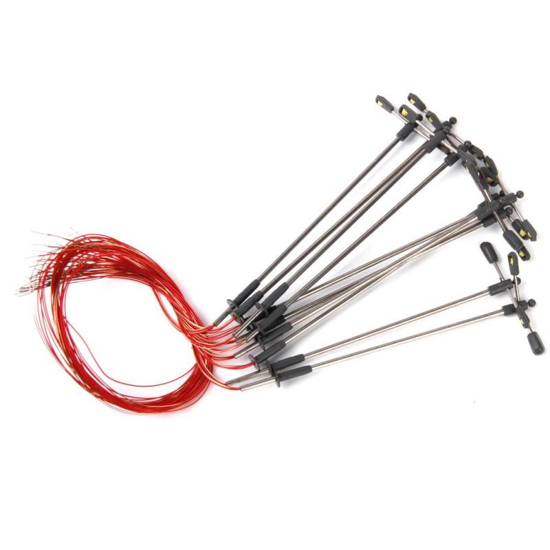 10個のモデル街灯柱街灯デュアルボタンガーデンランプ1:150スケール