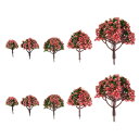 40個8cm1:150スケールプラモデル樹木鉄道景観風景 , 10個のPfirsichbaum