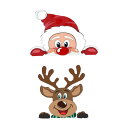 クリスマスの静電窓ステッカークリスマス窓は.滑らかな表面のために再利用可能な多目的装飾のために再利用可能な多目的