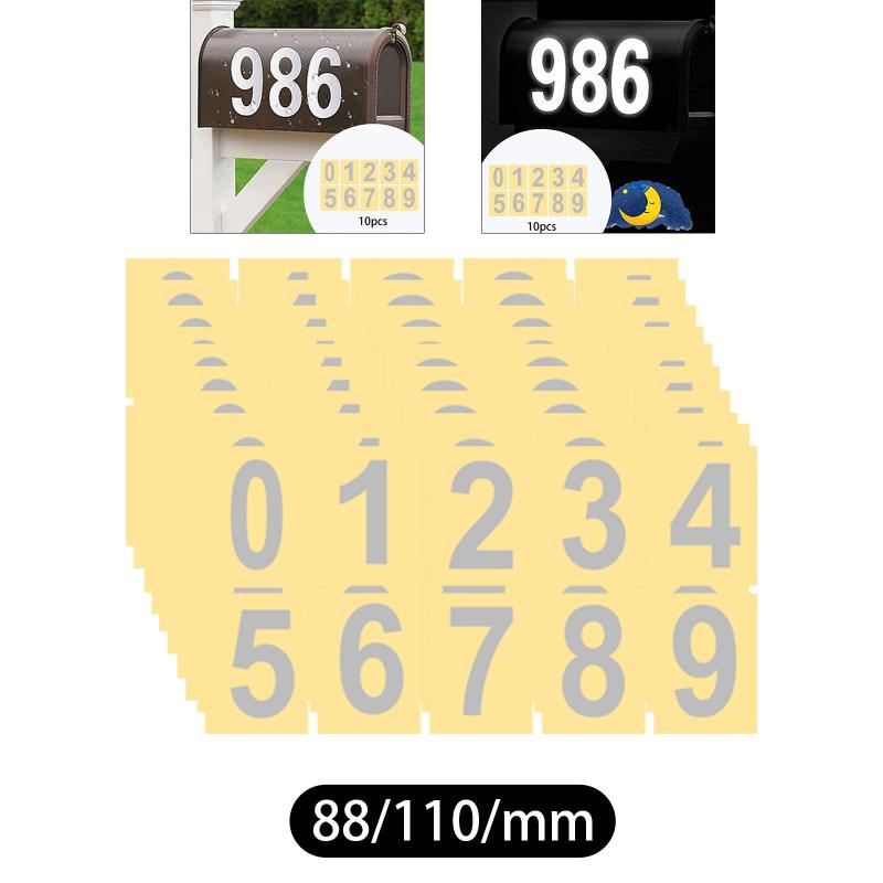 屋外用メールボックス番号ステッカー 洗練されたDIYノベルティメールボックスデカール ビジネスサイン ホテル アパート ハウス用住所デカール