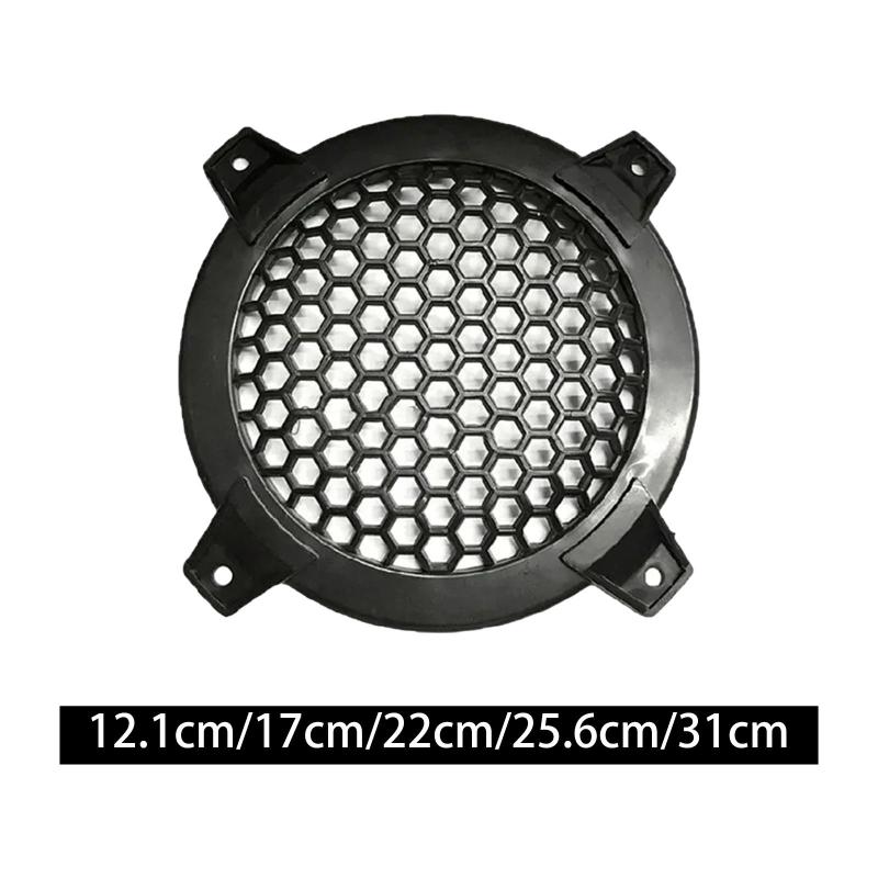 車用スピーカーグリル 車用スピーカーグリル 簡単取り付け 車用スピーカーメッシュ ブラック 装飾用ウ..