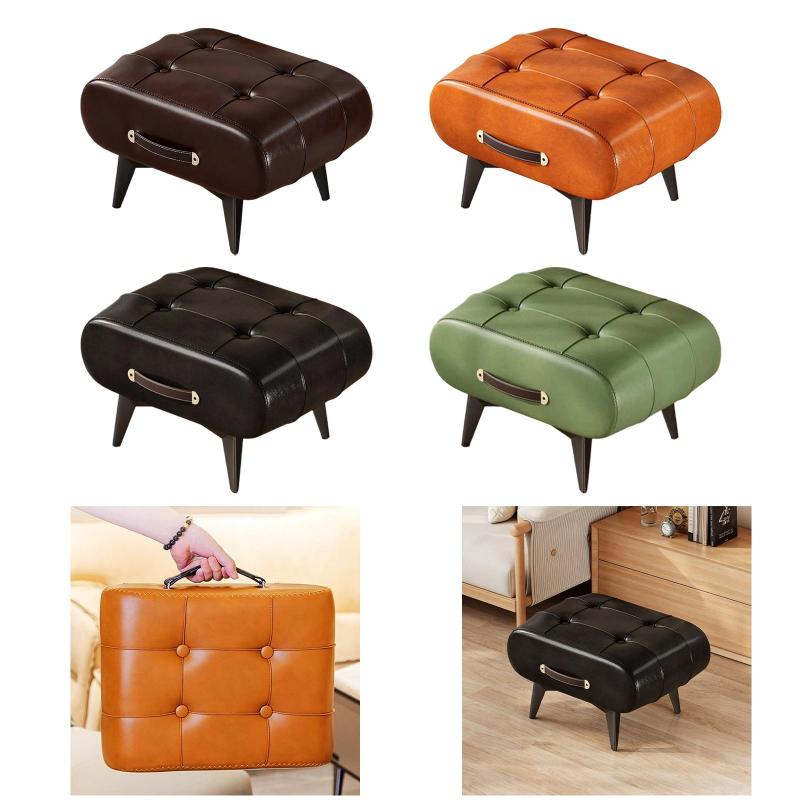 フットスツール フットスツール クリエイティブ 安定 装飾 快適 チェンジシューズスツール フットレス..