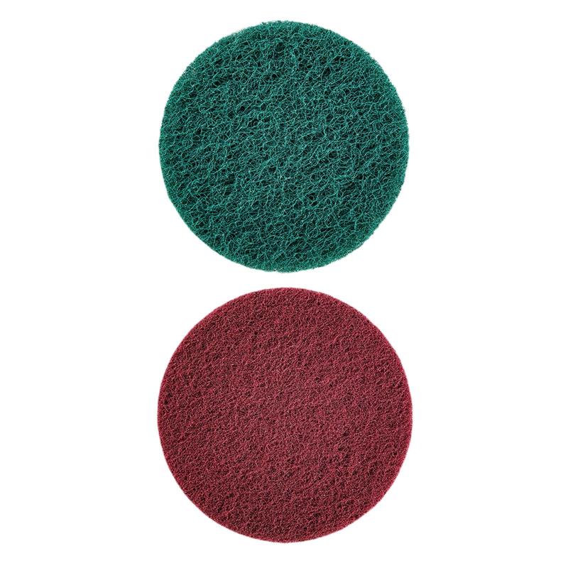 フロッキングスカッフパッド 研磨ツール 4インチ ナイロン 錆取り バリ取り研磨パッド プレートスクラ..