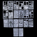 DIY プランナー日記用ジャーナル ステンシル描画テンプレート 20 枚