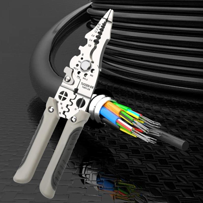 ワイヤーストリッパー 快適なグリップワイヤーカッター 圧着 プレス 分割用