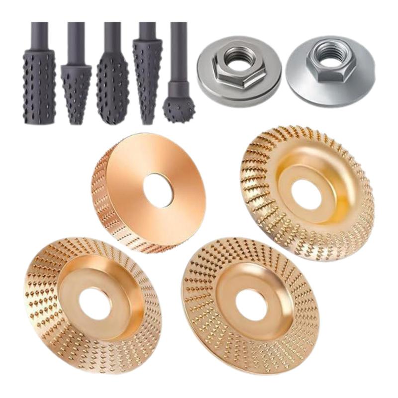 11個 木工用ディスクとロータリーバーラスプセット.縮小ブッシング付き