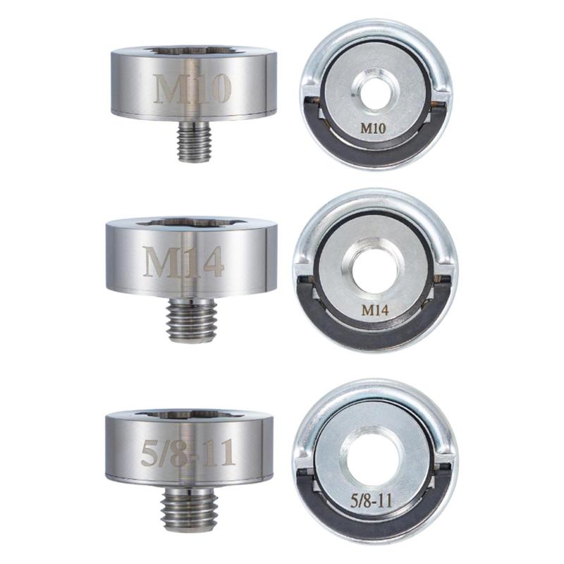 フランジナット付きアングルグラインダーアダプター簡単取り付けステンレススチールポリッシュディスク用