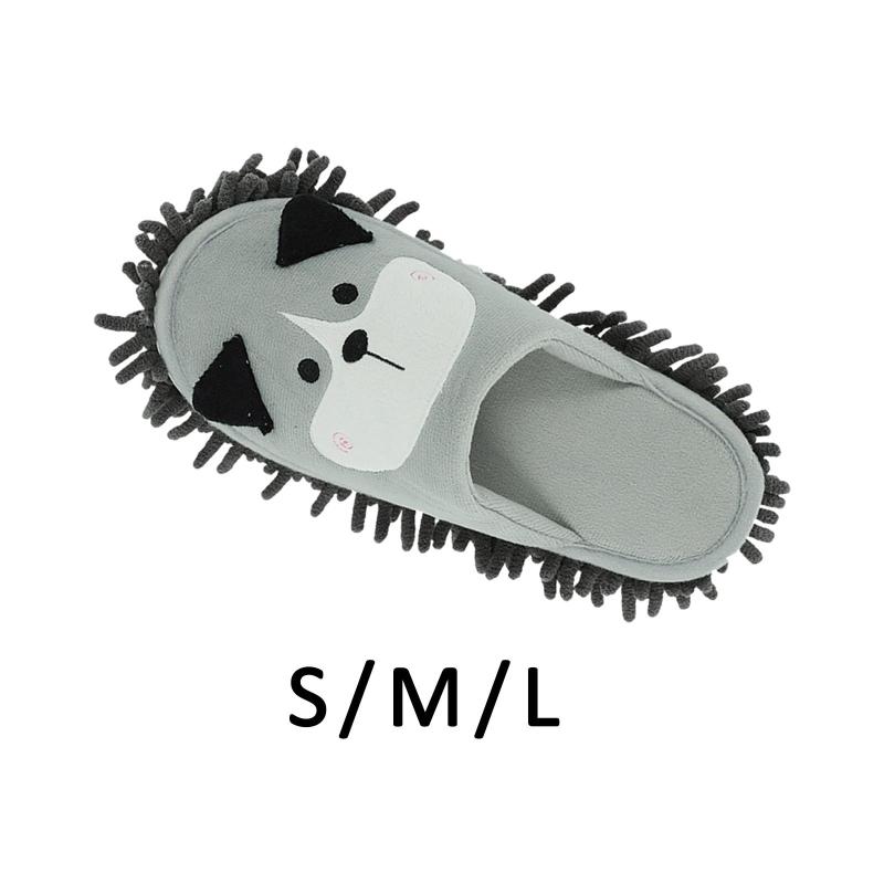 ダストモップスリッパ モップスリッパシューズ 快適なマイクロファイバーシェニールフロアスリッパ 床...