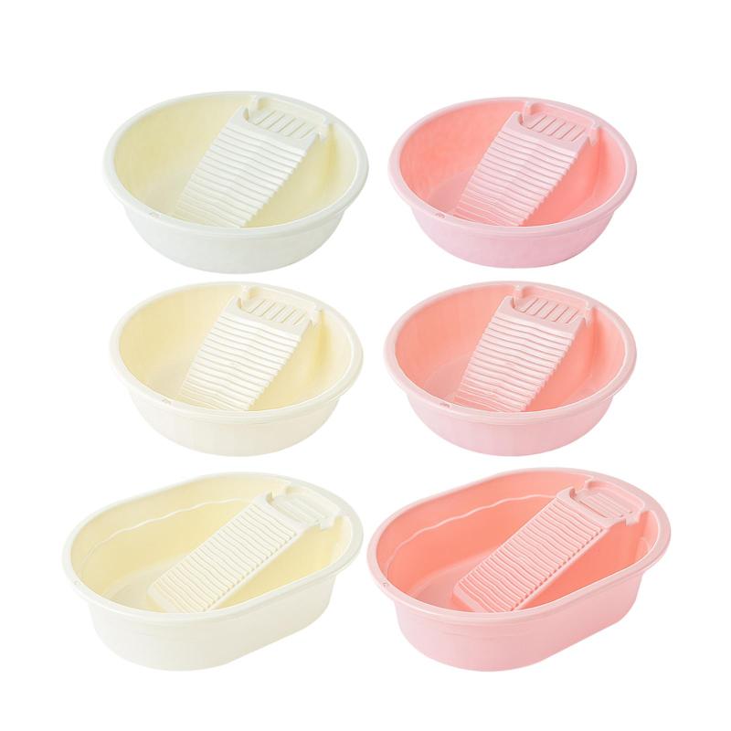 洗濯板付き洗面器 石鹸ホルダー付き 厚手ベビー布洗い台 タオルやTシャツの手洗い用スクラブ