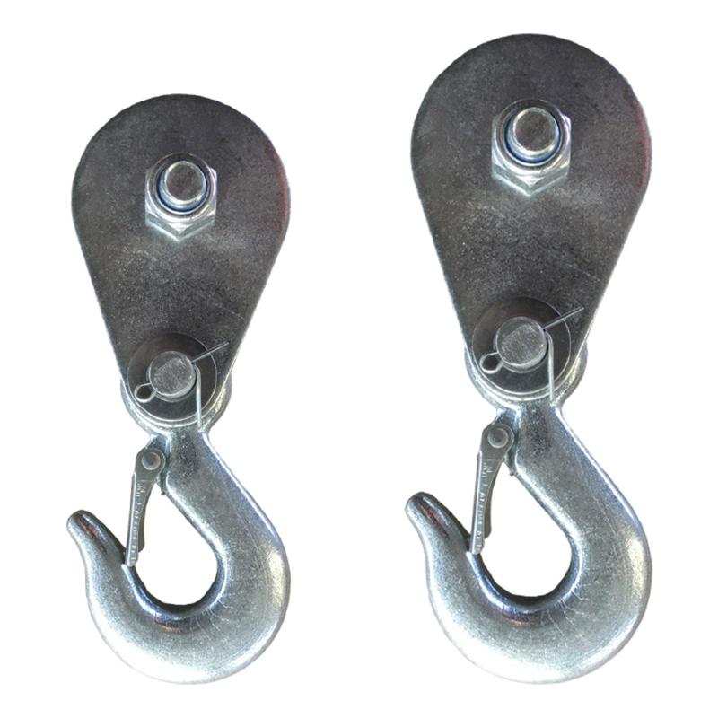 ワイヤーロープリフティングプーリー フック付き 多目的ヘビーデューティー牽引ホイール 物干し用フィ..