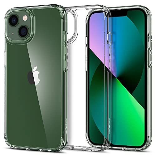 Spigen iPhone13Miniケース 透明 耐衝撃 米軍MIL規格取得 TPU バンパーケース 2重構造 すり傷防止 黄変抑制 ワイヤレス充電対応 ウルトラ ハイブリッド ACS03317 (クリスタル クリア)