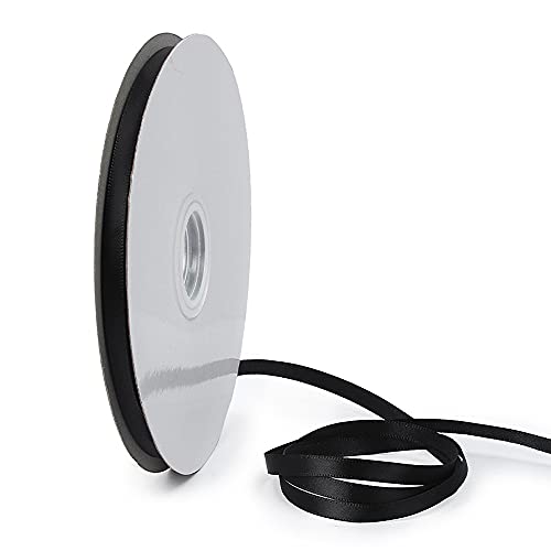 両面サテンリボン 幅6mm 長さ91m ちょう結び リボン 無地 光沢ある 手芸用品 アクセサリーパーツ 手作..