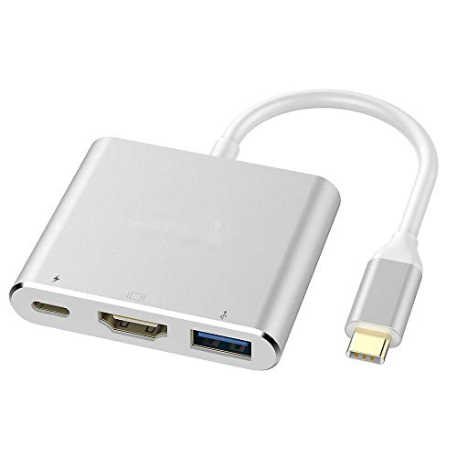 Type C Switch HDMI 出力 3in1 Switch ドック スイッチ HDMI 出力 ニンテンドースイッチ hdmi 変換アダプタ 4K解像度 USBタイプC 高速転送PDポート MacBook Pro/MacBook Air 13inch /iPad Pro など対応 ブラック 熱対策 (シルバー)